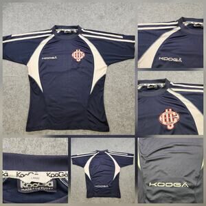 VTG UConn‎ Huskies Rugby T Shirt Mens L Large Blue NCAA College Kooga Jersey